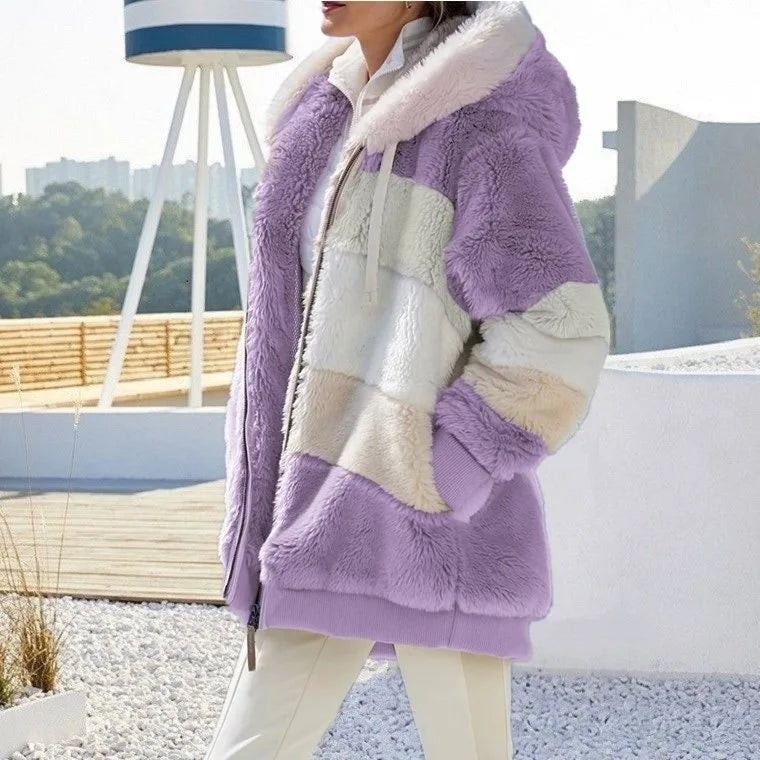 Veste Oversize en Peluche – Confort et Élégance d'Hiver