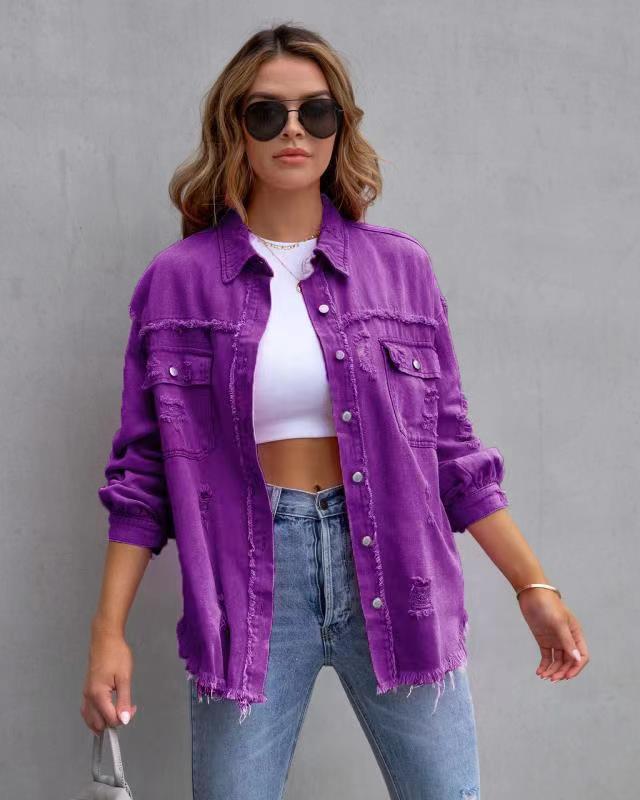 Chemise-Veste Déchirée Tendance