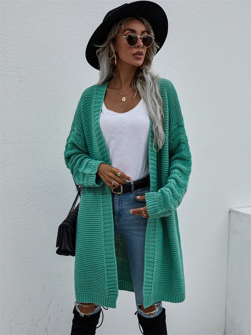 Cardigan long femme uni – Élégance et style tricoté