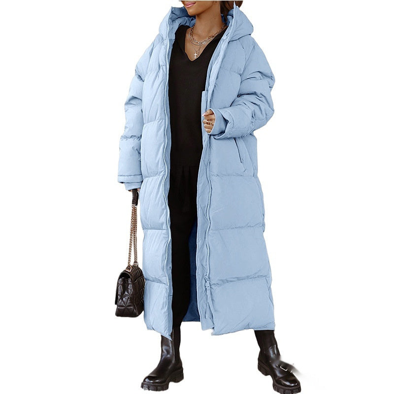 Manteau Lila Zippé à Capuche