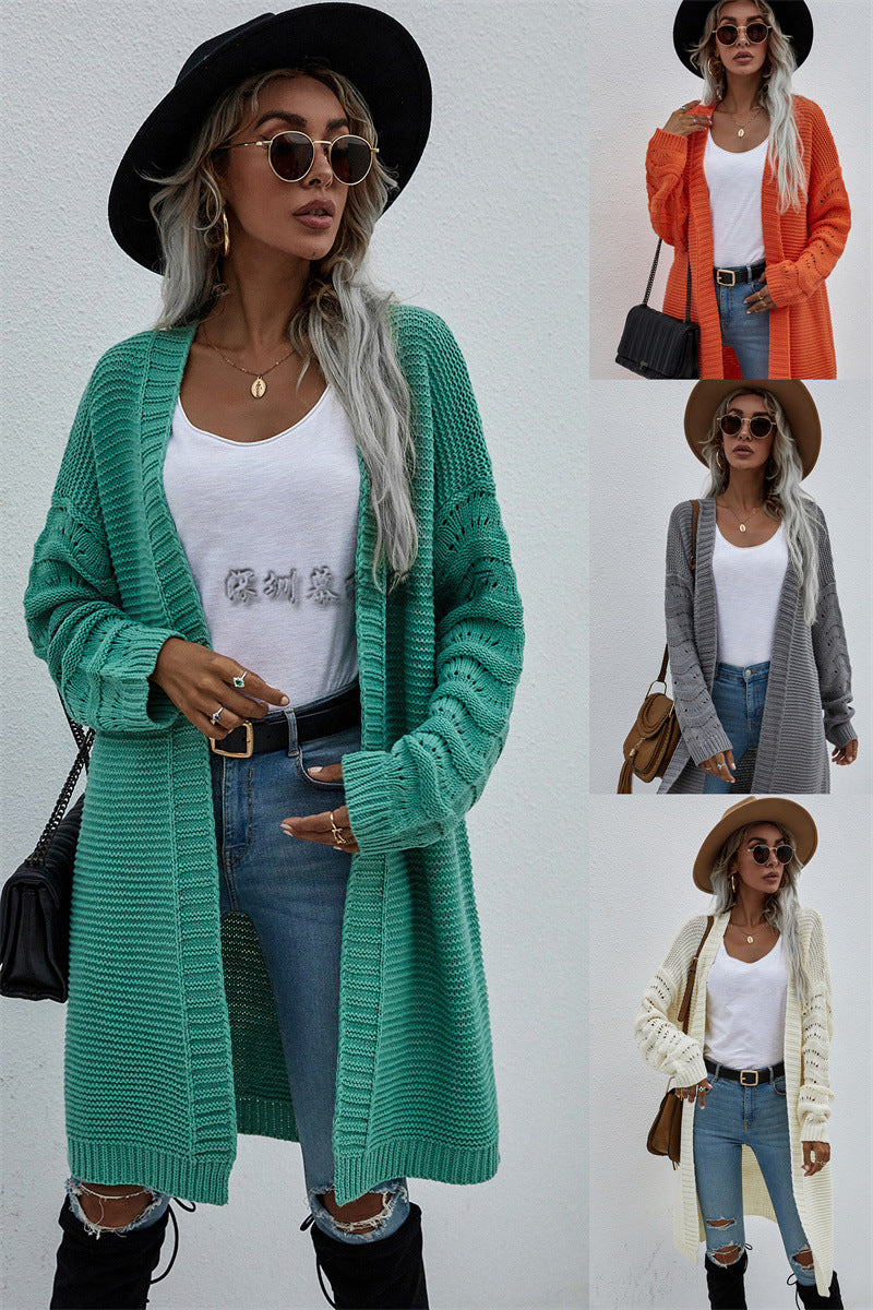 Cardigan long femme uni – Élégance et style tricoté