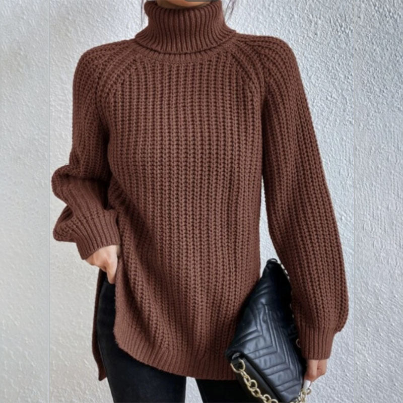 Pull col roulé fendu – Simplicité et élégance !