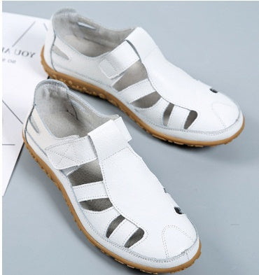 Sandales Rétro en Cuir Souple