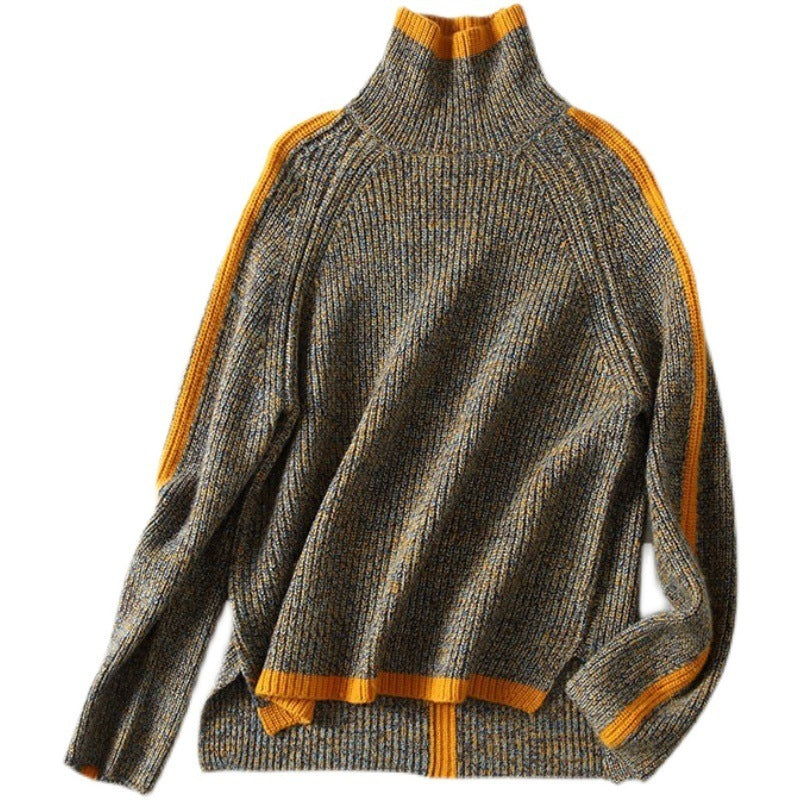 Pull col roulé épaissi rétro – Style intemporel et chaleur