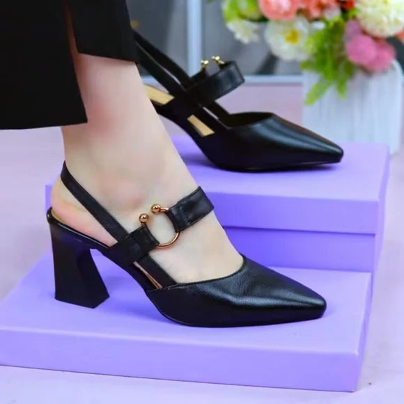 Sandales à Talons Épais Élégantes & Confortables