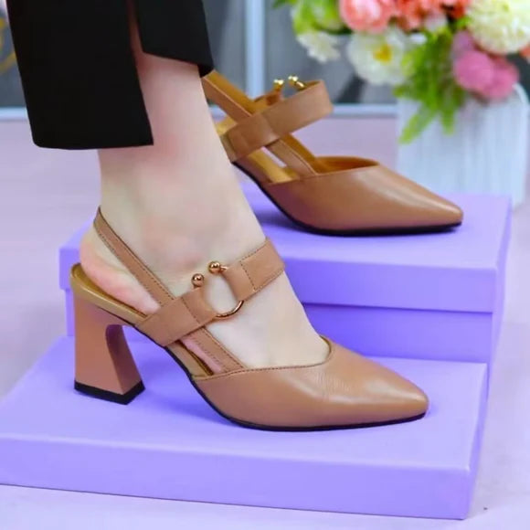Sandales à Talons Épais Élégantes & Confortables