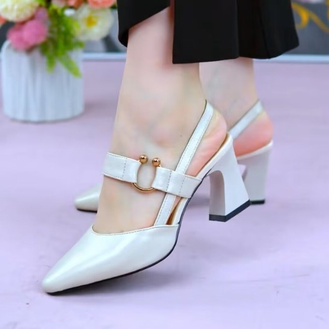 Sandales à Talons Épais Élégantes & Confortables