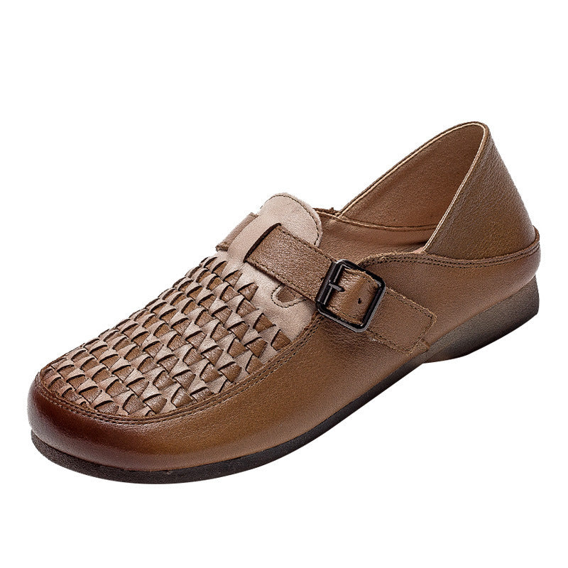 Sandales Vintage en Cuir Tressé