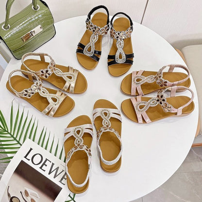 Chloé – Sandales Plates Brillantes & Confortables