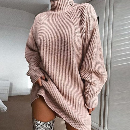 Robe Pull Col Roulé Confortable
