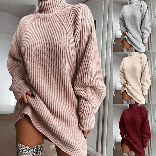 Robe Pull Col Roulé Confortable