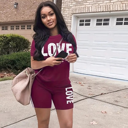 Ensemble Décontracté à Imprimé Love – Confort et Style