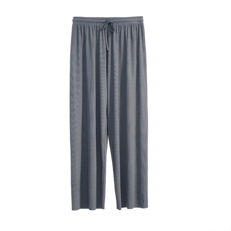 Pantalon Large en Soie Glacée, Culotte 9/10 Femme