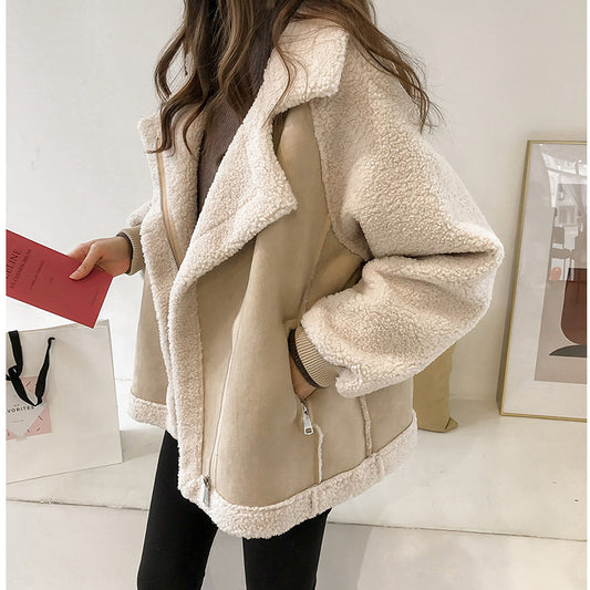 Veste Courte Suédine & Doublure Mouton