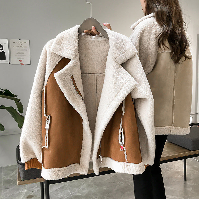 Veste Courte Suédine & Doublure Mouton