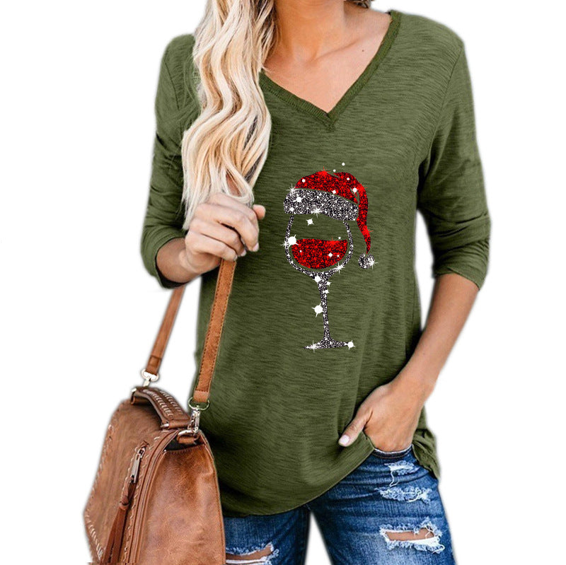 Robe Imprimée Verre de Vin – Esprit de Noël Assuré