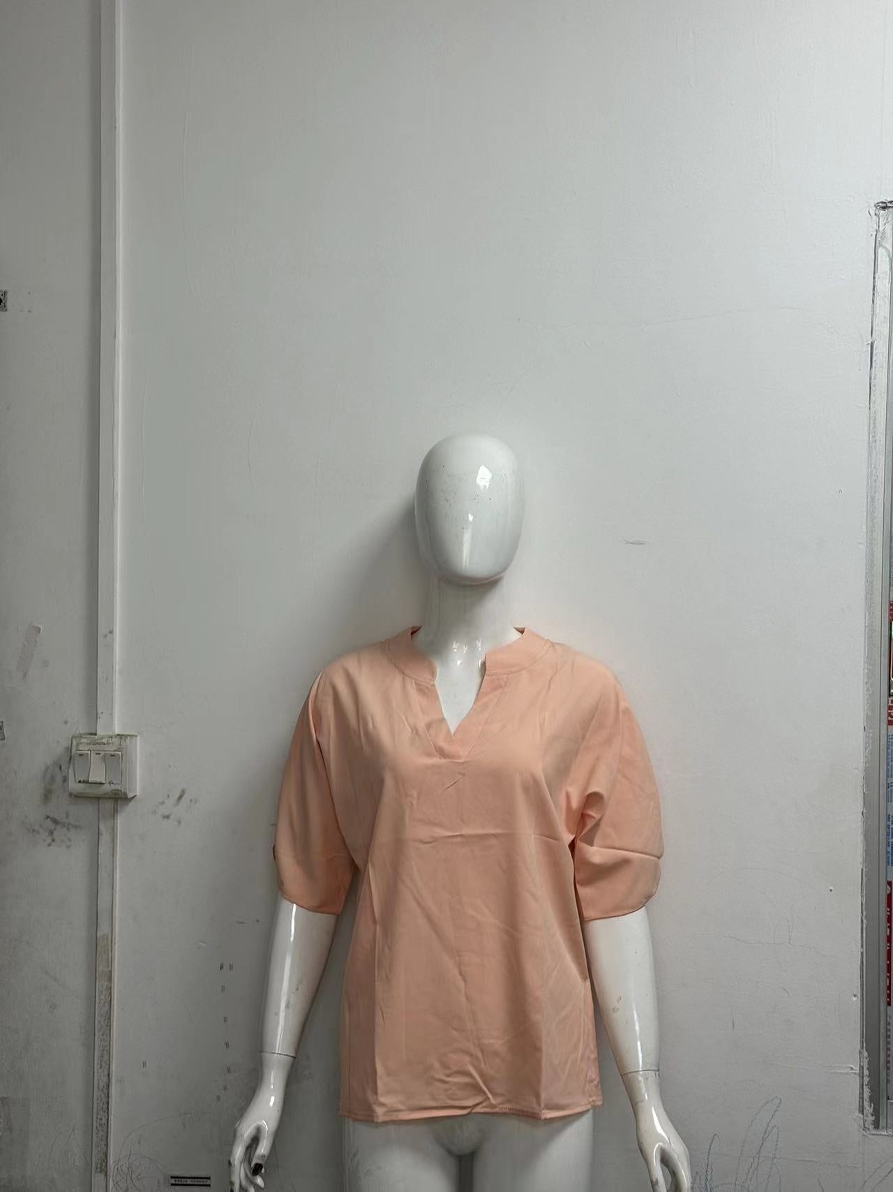 Blouse Fluide en Chiffon à Col V