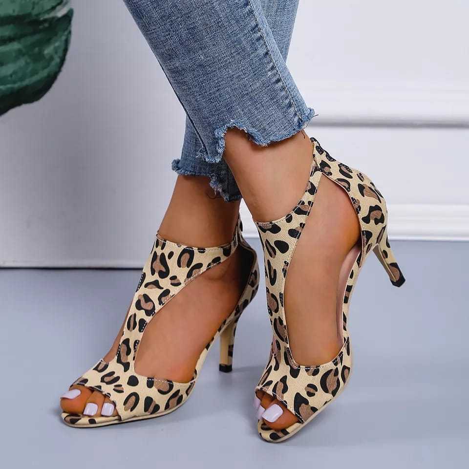 Sandales à Talons Zip & Bout Ouvert