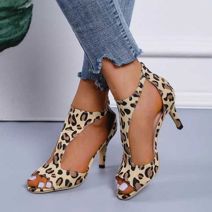 Sandales à Talons Zip & Bout Ouvert