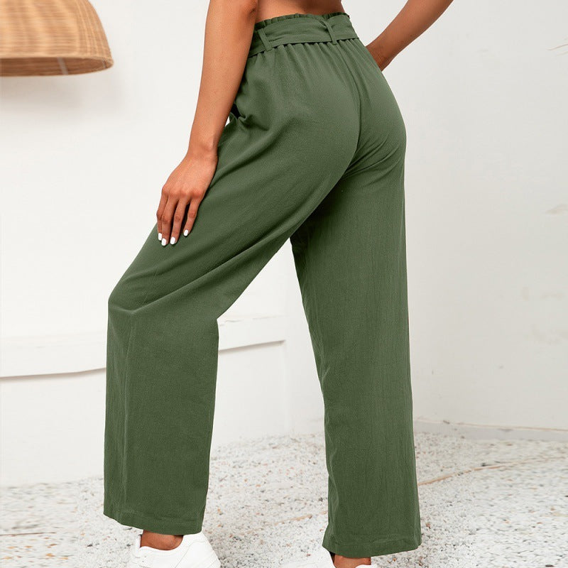 Mila – Pantalon ample taille haute au style urbain