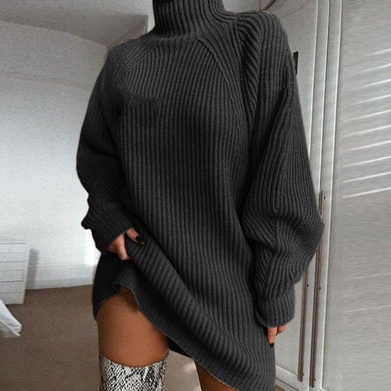 Robe Pull Col Roulé Confortable