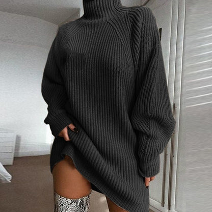 Robe Pull Col Roulé Confortable