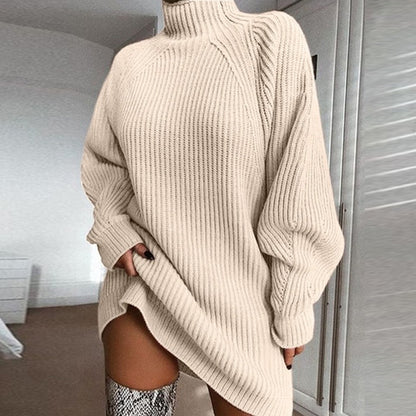 Robe Pull Col Roulé Confortable
