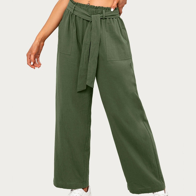 Mila – Pantalon ample taille haute au style urbain