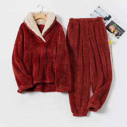 Pyjama en flanelle épaissi – Confort et chaleur pour la maison