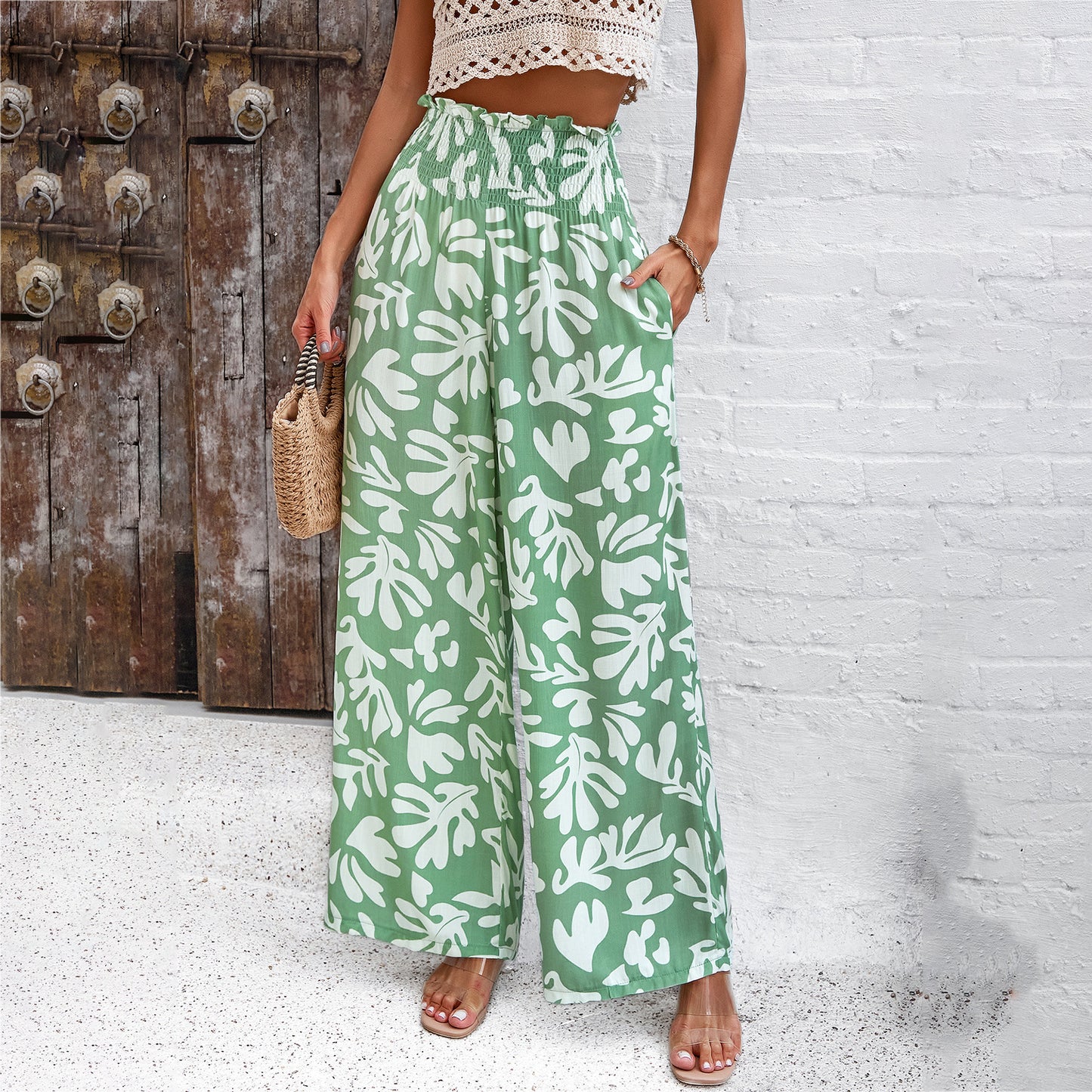 Pantalon Ample Imprimé Élégant