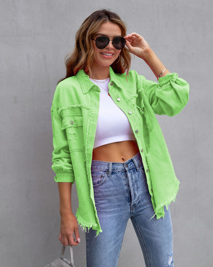 Chemise-Veste Déchirée Tendance