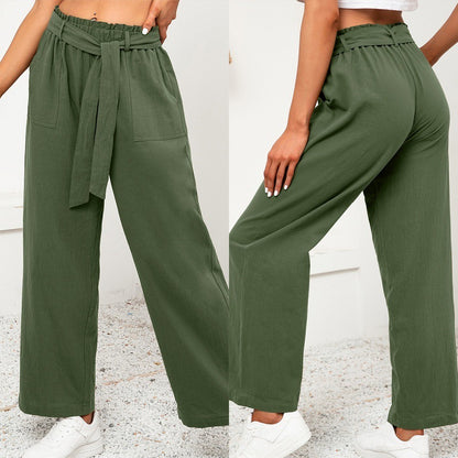 Mila – Pantalon ample taille haute au style urbain