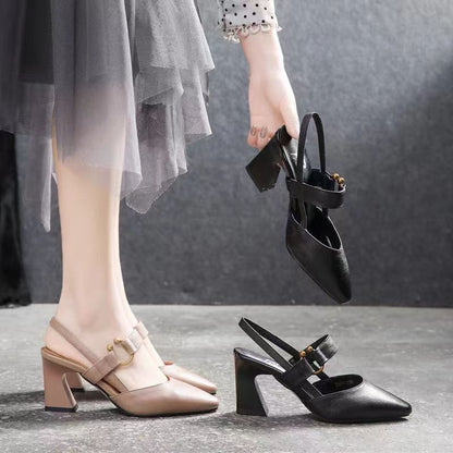 Sandales à Talons Épais Élégantes & Confortables