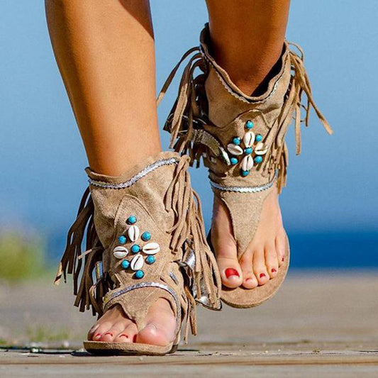 Sandales Romaines Perlées pour Femme