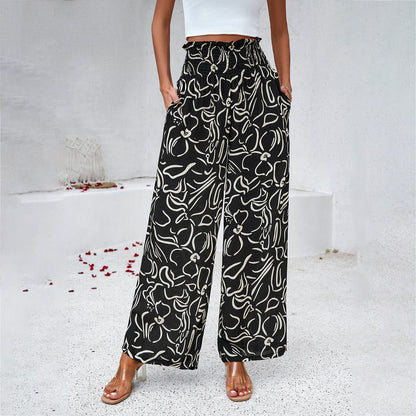 Pantalon Ample Imprimé Élégant