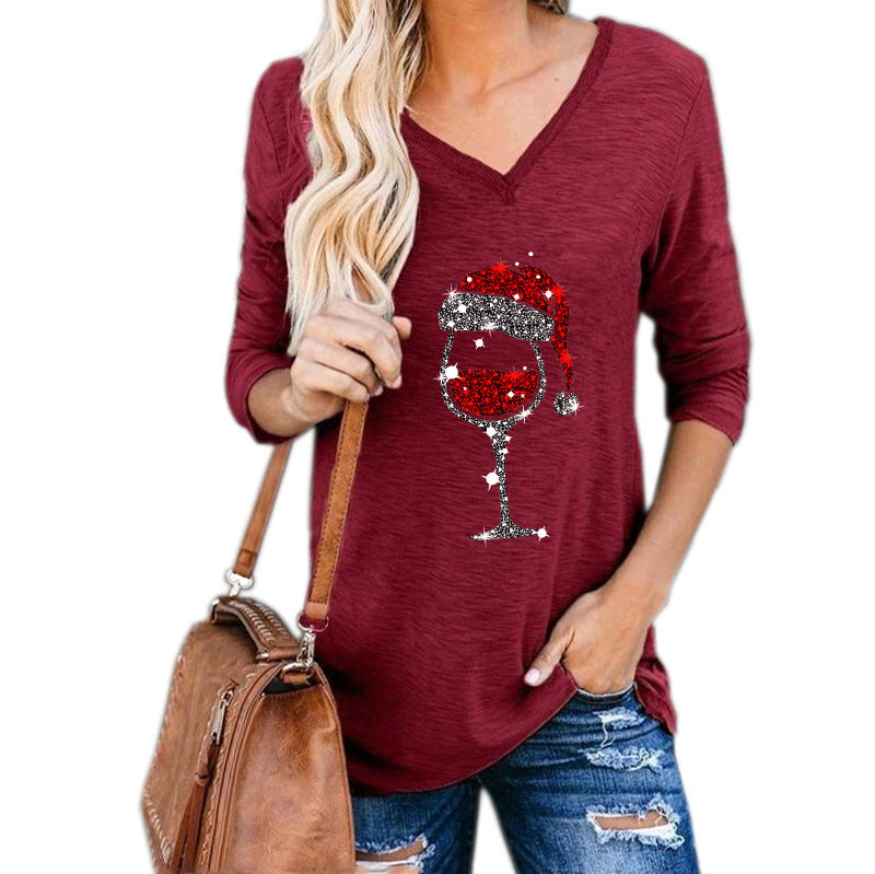 Robe Imprimée Verre de Vin – Esprit de Noël Assuré