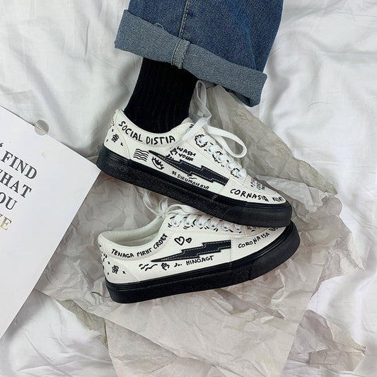 Chaussures Blanches en Toile Style Japonais pour Femmes