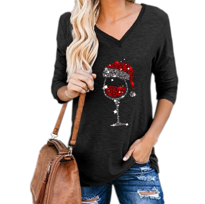 Robe Imprimée Verre de Vin – Esprit de Noël Assuré