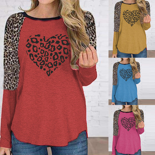 T-shirt Femme Léopard & "Liebe" – Confort et Tendance au Quotidien
