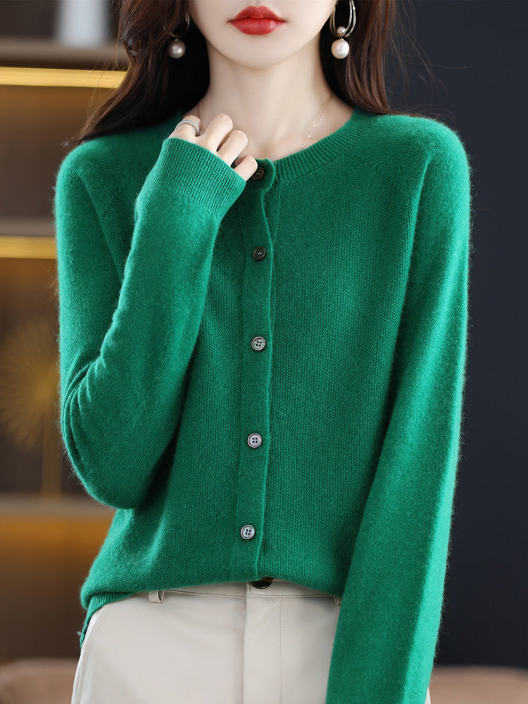 Cardigan en Mérinos 100% – Douceur et Élégance Printemps/Automne