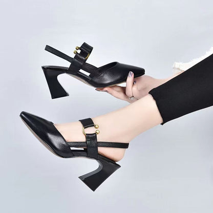 Sandales à Talons Épais Élégantes & Confortables