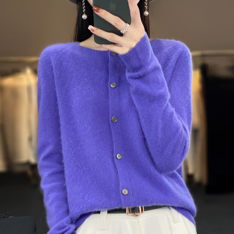 Cardigan en Mérinos 100% – Douceur et Élégance Printemps/Automne