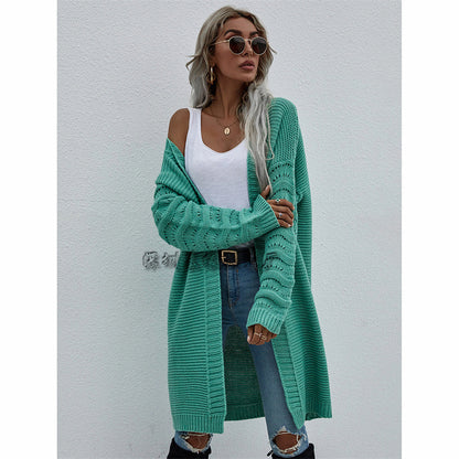 Cardigan long femme uni – Élégance et style tricoté