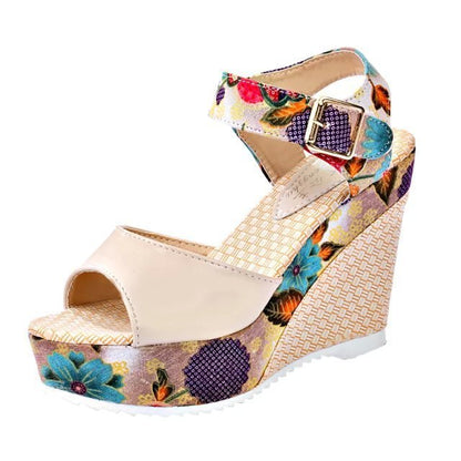 Sandales à Talons Hauts Fleuris