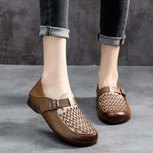 Sandales Vintage en Cuir Tressé