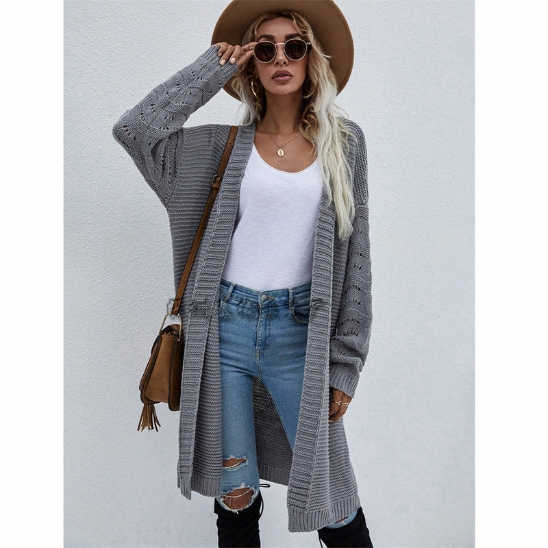 Cardigan long femme uni – Élégance et style tricoté