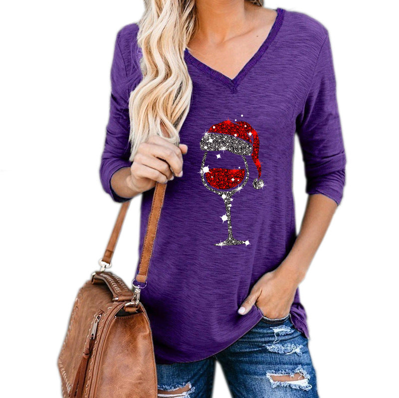Robe Imprimée Verre de Vin – Esprit de Noël Assuré