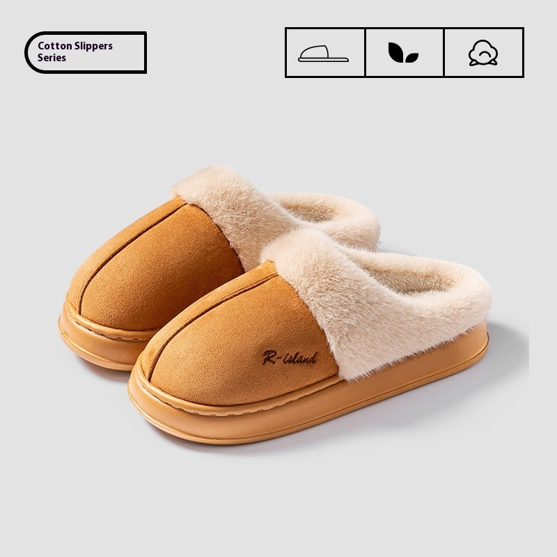 Mules Douillettes Unisexes en Coton Fluffy Antidérapantes