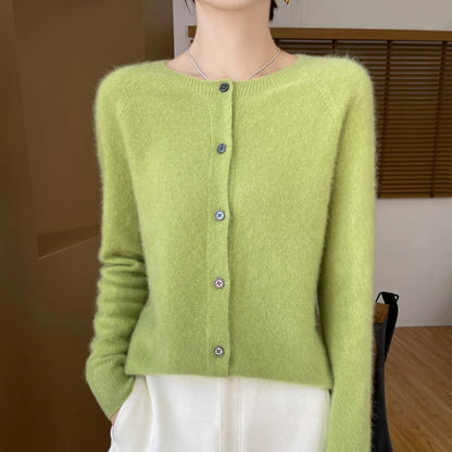 Cardigan en Mérinos 100% – Douceur et Élégance Printemps/Automne