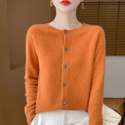 Cardigan en Mérinos 100% – Douceur et Élégance Printemps/Automne
